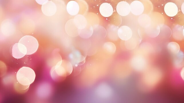 Light brown gradient background with colorful circles and bokeh lights