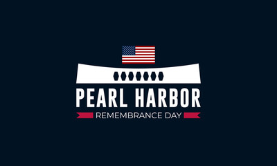 National Pearl Harbor Remembrance Day December 7 background Vector Illustration 