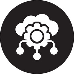 cloud technology glyph icon