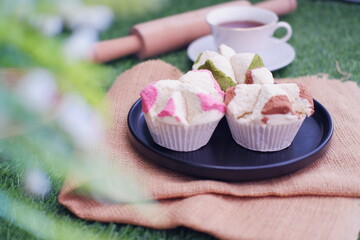 Bolu kukus is an Indonesian traditional sponge cupcake
