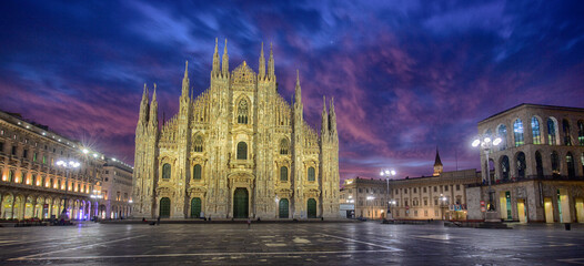 Milan Duomo in sunrise