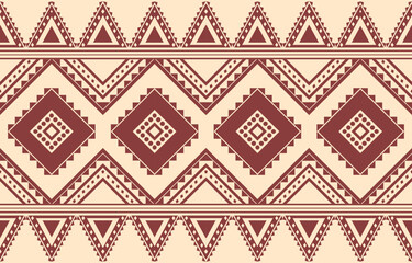 Ethnic abstract ikat art. Aztec ornament print. geometric ethnic pattern seamless  color oriental.  Design for background ,curtain, carpet, wallpaper, clothing, wrapping, Batik, vector illustration.