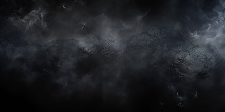 Horror poster design with black gloomy sky grunge texture and dark gray clouds background for scar
