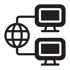 computer network glyph icon
