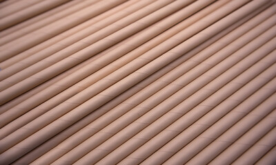 Close up view of disposable paper straws  background - zero-waste concept