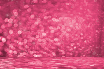 Magic pink purple light bokeh glitter background. Ideal for Christmas theme, banner, wallpaper etc., 