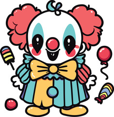 scary clown sticker