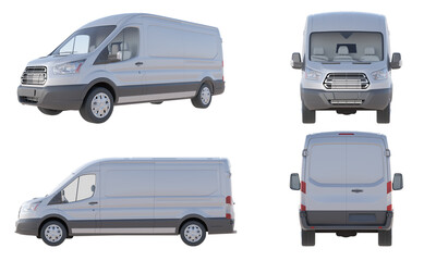 Set of realistic van isolated on transparency background © N2