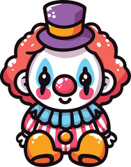 cute clown sticker