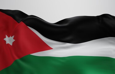 Obraz premium Abstract Jordan Flag 3D Render Background (3D Artwork)