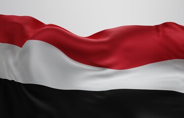 Abstract Yemen Flag 3D Render Background (3D Artwork)