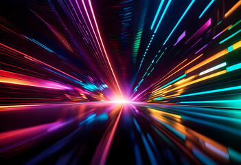 abstract high tech background with neon light effect