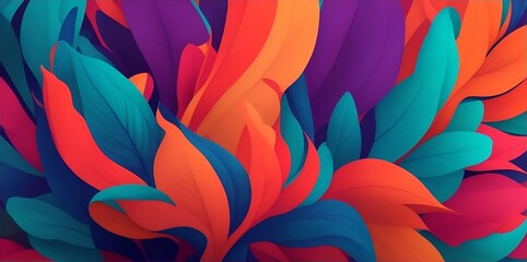 abstract colorful background with feathers