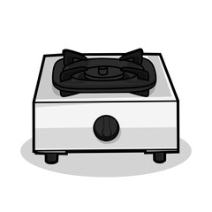 Vector illustration of stove lineart isolated on white background, signs and symbol