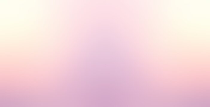 Pearlescent light pink symmetrical backdrop. Pink yellow lilac color gradient pastel empty blur bakground.