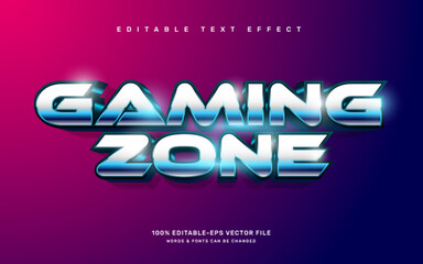 Gaming zone editable text effect template