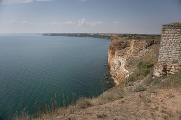 View from Cape Kaliakra to an offshore wind farm in Bulgaria. 