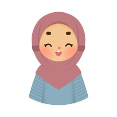 Cute 2D Hijab girl clip art, Islamic Clip art, Muslima clip art. These files are great for creating t-shirts, mugs, prints and signs using sublimation printing. 