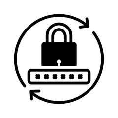 Solid black icon for Change password