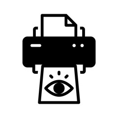 Solid black icon for Print preview