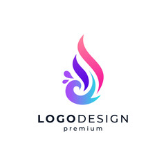 colorful and beauty bird for business, finance or cosmetics logo design