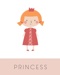Fairy tale flashcard. Learning English words