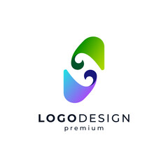 Obraz premium colorful and shiny letter S for business logo design