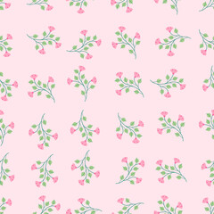 Floral seamless pattern. Suitable for backgrounds, wallpapers, fabrics, textiles, wrapping papers, printed materials, and many more.