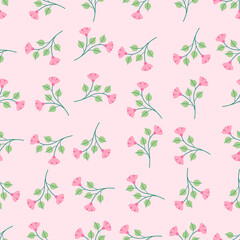 Floral seamless pattern. Suitable for backgrounds, wallpapers, fabrics, textiles, wrapping papers, printed materials, and many more.