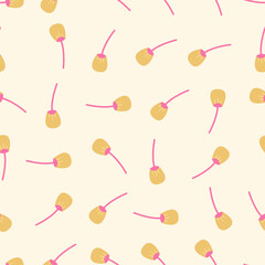 Floral seamless pattern. Suitable for backgrounds, wallpapers, fabrics, textiles, wrapping papers, printed materials, and many more.