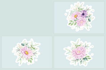 watercolor daisy floral bouquet illustration