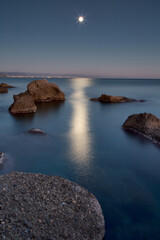 Moon over the sea