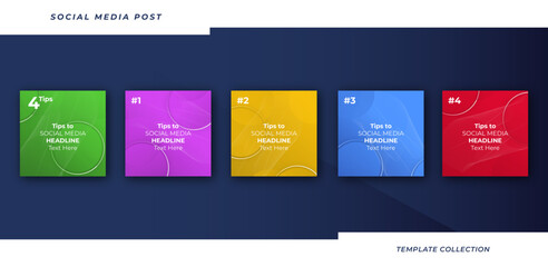Tips post be more product collection Social media tutorial, tips, trick, did you know post banner layout template design element