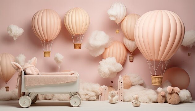 Backdrop for newborn photo studio, room background for children photography