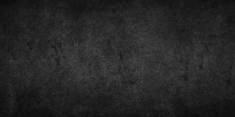 Black stone concrete grunge texture and backdrop background anthracite panorama. grunge and scratched old wall texture cement dirty gray with black background.	