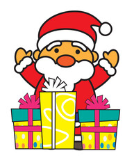 Cute Santa Claus on the happy festival of Christmas and New Year