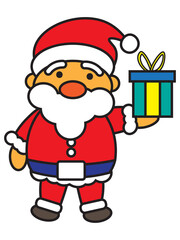 Cute Santa Claus on the happy festival of Christmas and New Year
