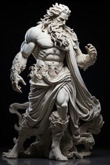 Classic white marble statue. Generative AI