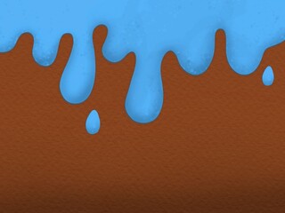 Blue chocolate drops on a white background