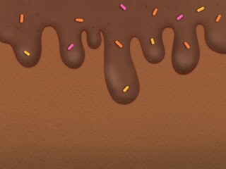 melted chocolate dripping
