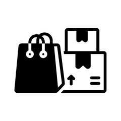 Solid black icon for Goods