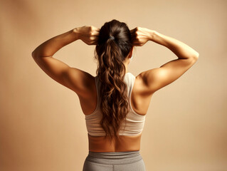 Obraz premium Back view of an athletic woman