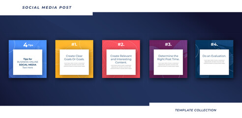 Tips post be more product collection Social media tutorial, tips, trick, did you know post banner layout template design element