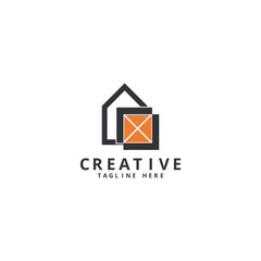 Fototapeta premium Flooring logo parquet vector illustration design