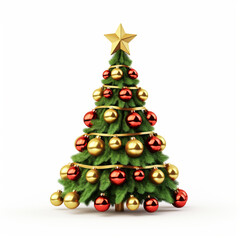 Christmas tree on white background