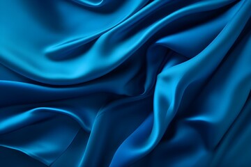 Obraz premium Blue crumpled fabric as a background