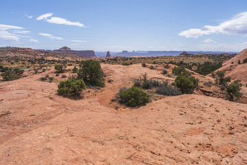 hiking the upheaval dome trail, canyonlands national park, usa