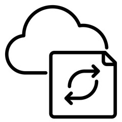 Data Sync icon, line icon style