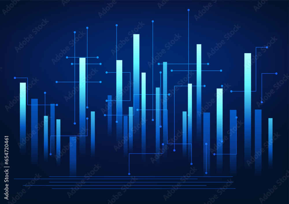 Poster abstract technology background square geometric shape with technological circuit lines it represents