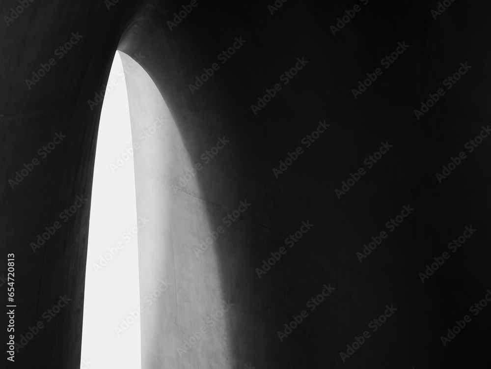Poster cement concrete wall curve shade shadow architecture details